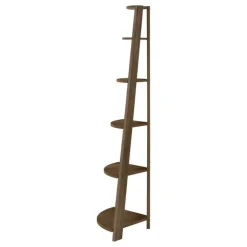 Bookcase - 72""h / dark walnut corner accent etagere - Monarch