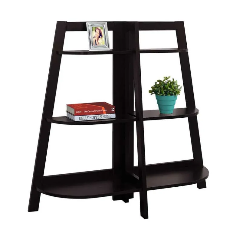 Bookcase - 48"h / espresso accent etagere - Monarch