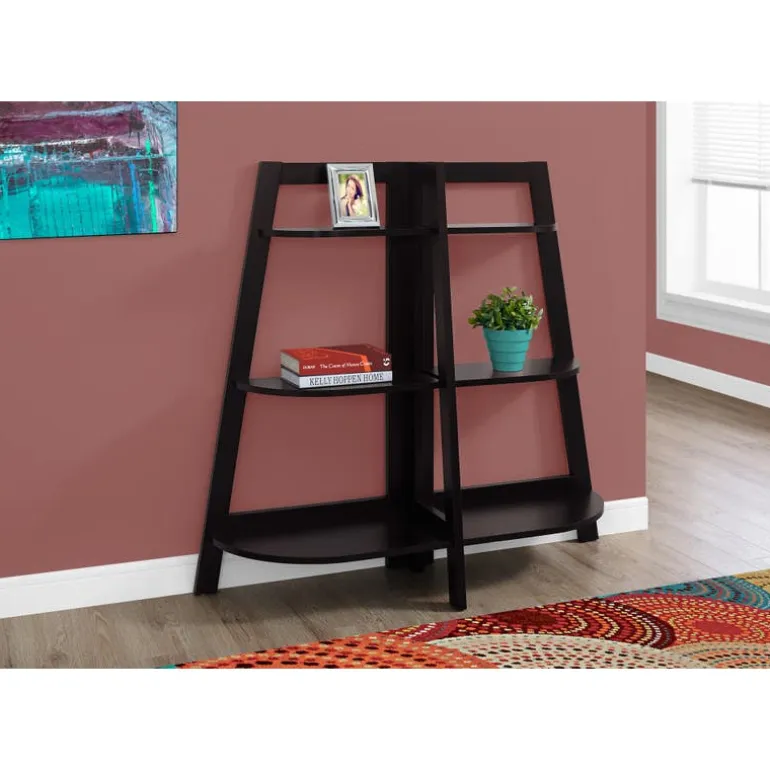 Bookcase - 48"h / espresso accent etagere - Monarch
