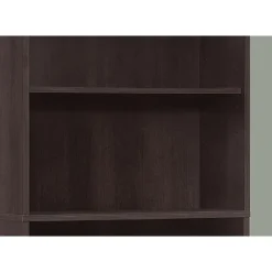 Bookcase - 72"h / espresso with 5 shelves - Monarch