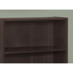 Bookcase - 36"h / espresso with 3 shelves - Monarch