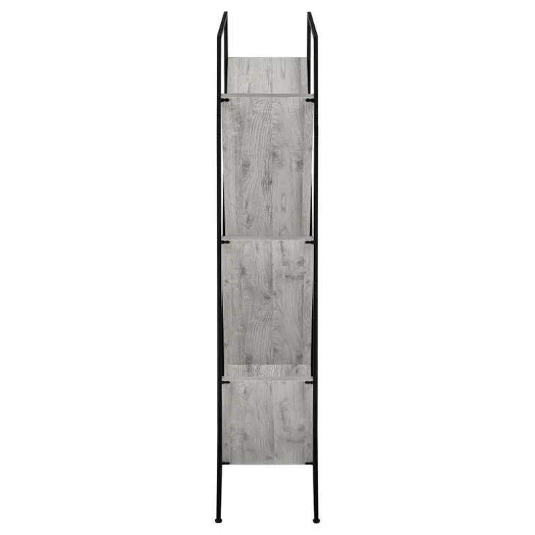 Bookcase - 60"h / grey / black metal - Monarch