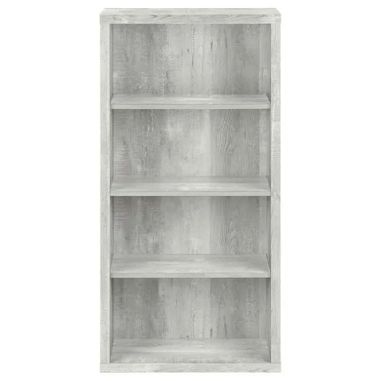 Bookcase - 48"h / grey reclaimed wood-look / adj. shelves - Monarch