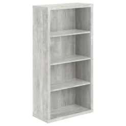 Bookcase - 48"h / grey reclaimed wood-look / adj. shelves - Monarch