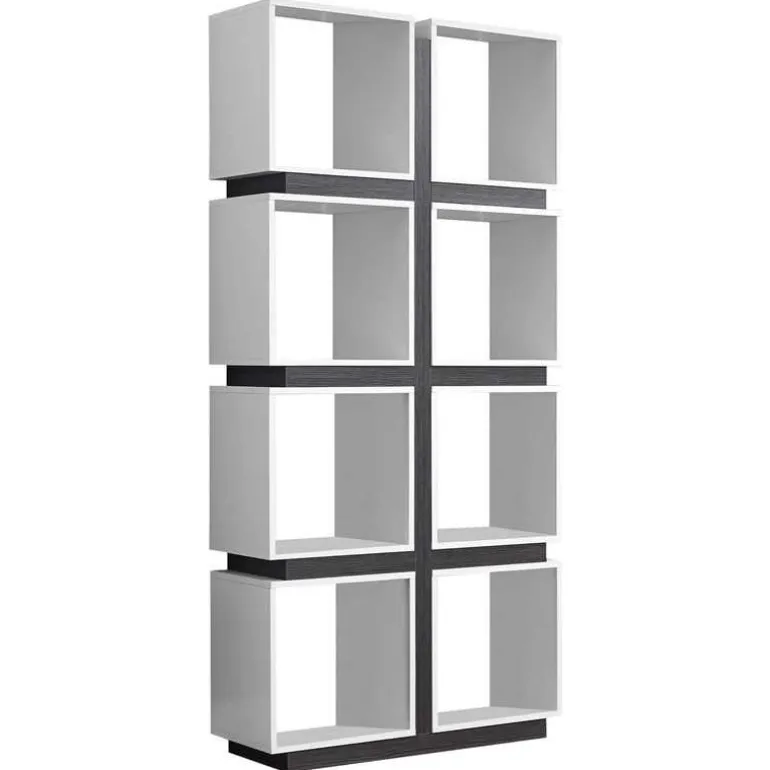 Bookcase - 71"h / white / grey - Monarch