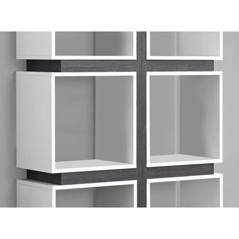Bookcase - 71"h / white / grey - Monarch