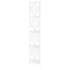 Bookcase - 62"h / white / white metal corner etagere - Monarch