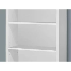 Bookcase - 48"h / white with adjustable shelves - Monarch