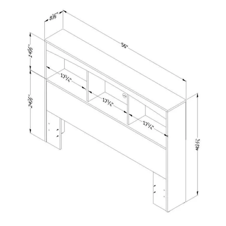 Bookcase Headboard (54") - South Shore