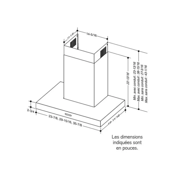 BROAN Chimney Range Hood Wall Mount Stainless Steel 30" , 450 CFM - EW4330SS