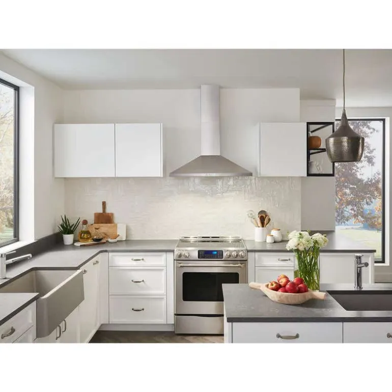 BROAN Pyramidal Chimney Range Hood Wall Mount Stainless Steel 36" , 450 CFM - BWP1364SS