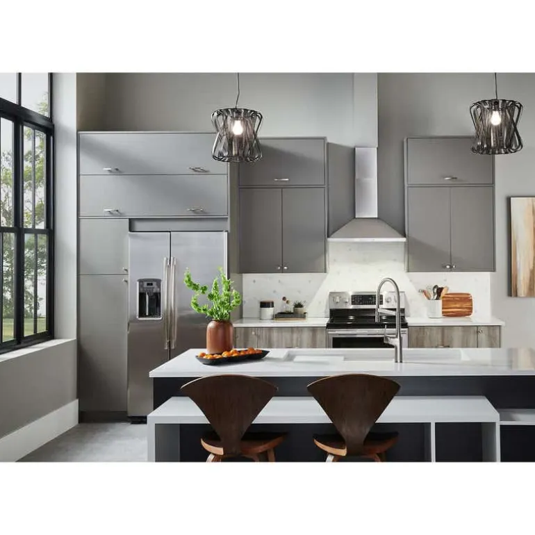 BROAN Pyramidal Chimney Range Hood Wall Mount Stainless Steel 24" , 450 CFM - BWP1244SS