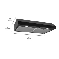 BROAN Range Hood Standard Black 30