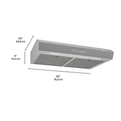 BROAN Range Hood Standard Stainless Steel 30