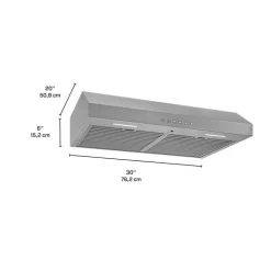 BROAN Range Hood Standard Stainless Steel 30