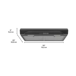 BROAN Range Hood Standard Black Stainless 30