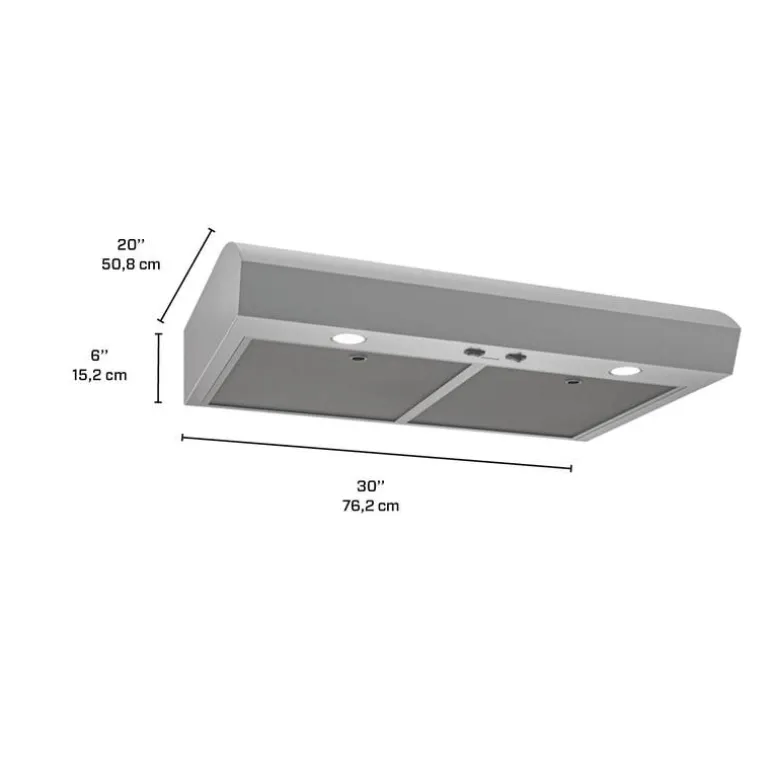 BROAN Range Hood Standard Stainless Steel 30" , 350 CFM - MTR1303SS