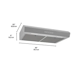 BROAN Range Hood Standard Stainless Steel 36" , 350 CFM - MTR2363SS