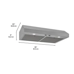 BROAN Range Hood Standard Stainless Steel 36" , 350 CFM - GLA1363SS