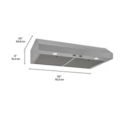 BROAN Range Hood Standard Stainless Steel 30" , 350 CFM - GLA1303SS