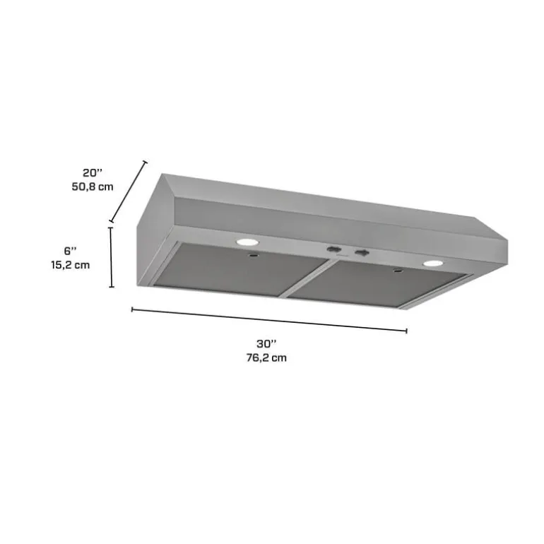 BROAN Range Hood Standard Stainless Steel 30" , 350 CFM - GLA1303SS