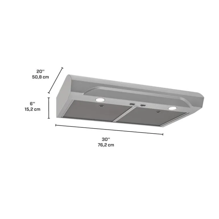BROAN Range Hood Standard Stainless Steel 30" , 350 CFM - ALT1303SS