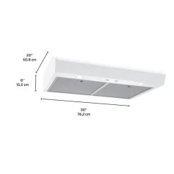 BROAN Range Hood Standard White 30" , 350 CFM - MTR1303WW