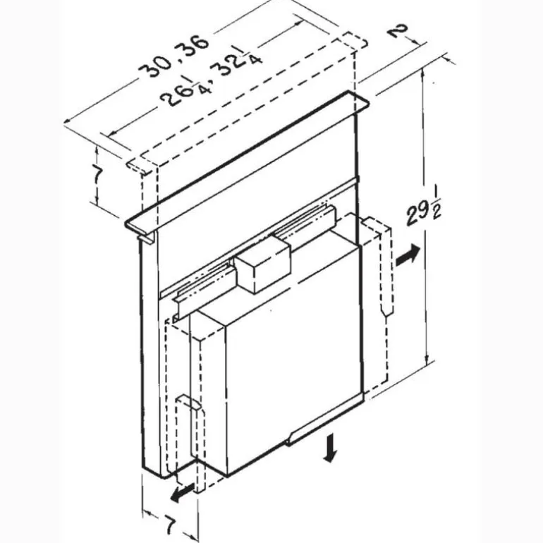 BROAN Retractable hood Built-in Stainless Steel 30" , 480 CFM - 273003