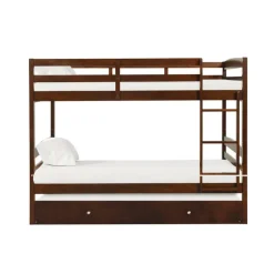 Brown Bunk Bed with Trundle Bed - 54