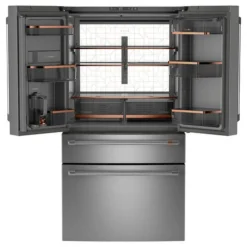 CAFE 23,2 Cu Ft 36 In Refrigerator Stainless Steel Bottom Freezer, French door - CJE23DP2WS1