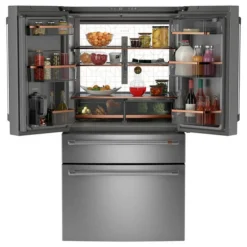 CAFE 23,2 Cu Ft 36 In Refrigerator Stainless Steel Bottom Freezer, French door - CJE23DP2WS1
