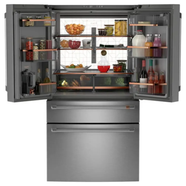 CAFE 23,2 Cu Ft 36 In Refrigerator Stainless Steel Bottom Freezer, French door - CJE23DP2WS1