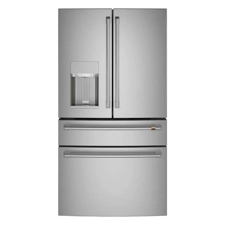 CAFE 27.8 Cu Ft 36 In Refrigerator Stainless Steel Bottom Freezer, French door - CVE28DP2NS1