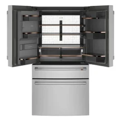 CAFE 27.8 Cu Ft 36 In Refrigerator Stainless Steel Bottom Freezer, French door - CVE28DP2NS1