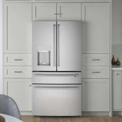 CAFE 27.8 Cu Ft 36 In Refrigerator Stainless Steel Bottom Freezer, French door - CVE28DP2NS1