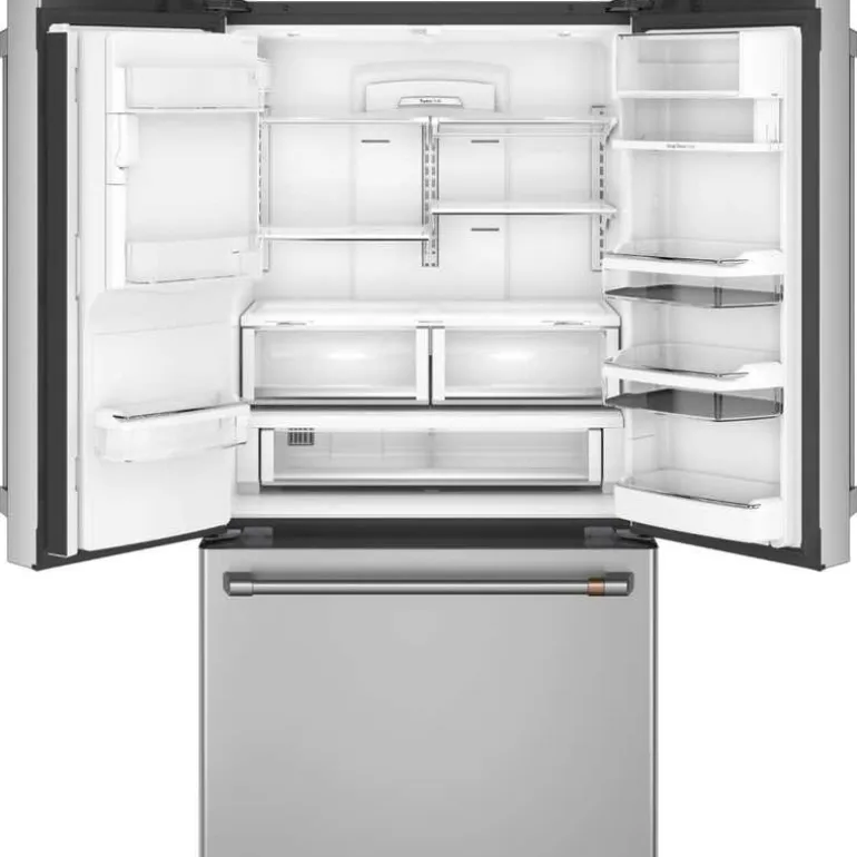 CAFE 22.2 Cu Ft 36 In Refrigerator Stainless Steel Bottom Freezer, French door - CYE22TP2MS1