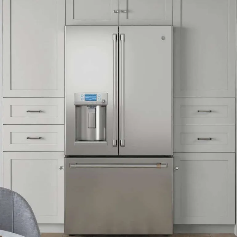 CAFE 22.2 Cu Ft 36 In Refrigerator Stainless Steel Bottom Freezer, French door - CYE22TP2MS1