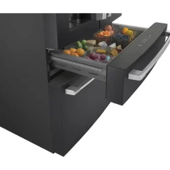 CAFE 27.8 Cu Ft 36 In Refrigerator Black Bottom Freezer, French door - CVE28DP3ND1