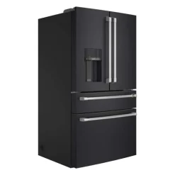 CAFE 27.8 Cu Ft 36 In Refrigerator Black Bottom Freezer, French door - CVE28DP3ND1