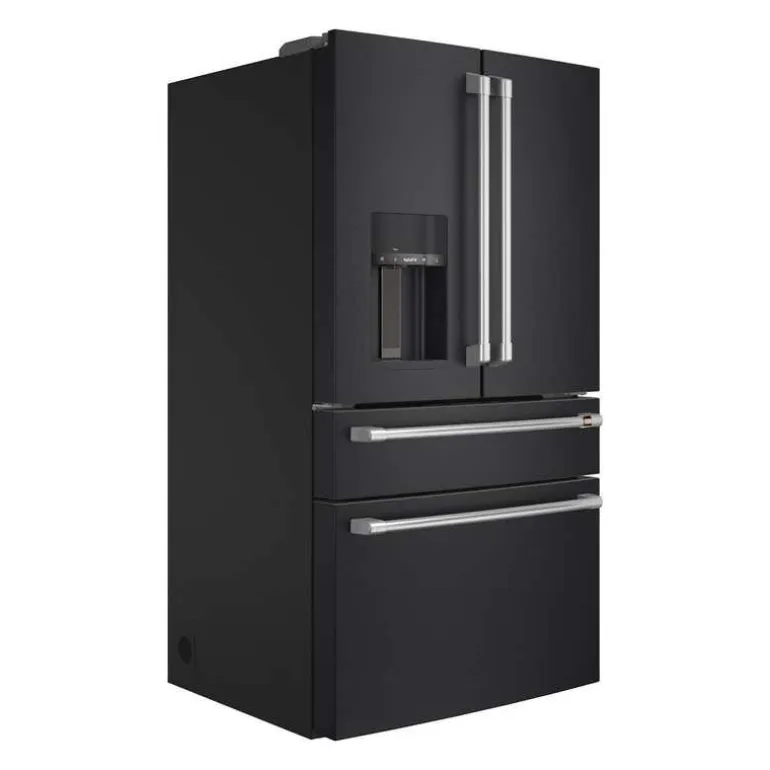 CAFE 27.8 Cu Ft 36 In Refrigerator Black Bottom Freezer, French door - CVE28DP3ND1