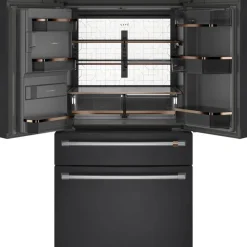 CAFE 27.8 Cu Ft 36 In Refrigerator Black Bottom Freezer, French door - CVE28DP3ND1