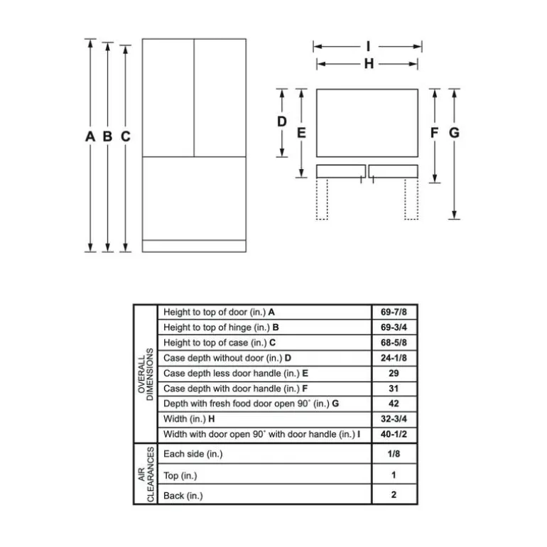 CAFE 18.6 Cu Ft 33 In Refrigerator Stainless Steel Bottom Freezer, French door - CWE19SP2NS1