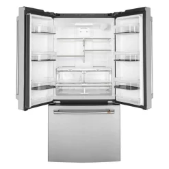 CAFE 18.6 Cu Ft 33 In Refrigerator Stainless Steel Bottom Freezer, French door - CWE19SP2NS1
