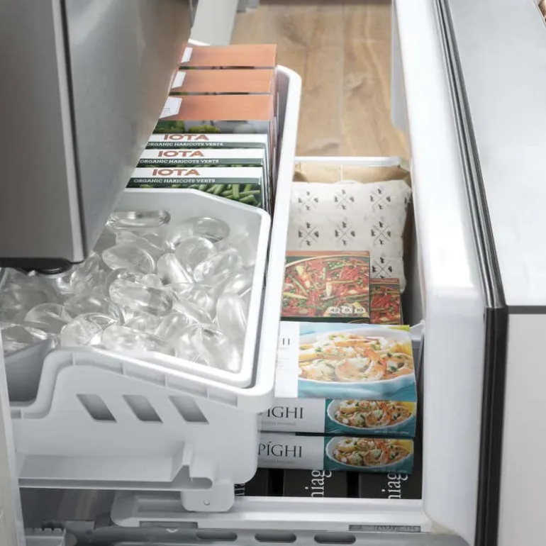 CAFE 18.6 Cu Ft 33 In Refrigerator Stainless Steel Bottom Freezer, French door - CWE19SP2NS1