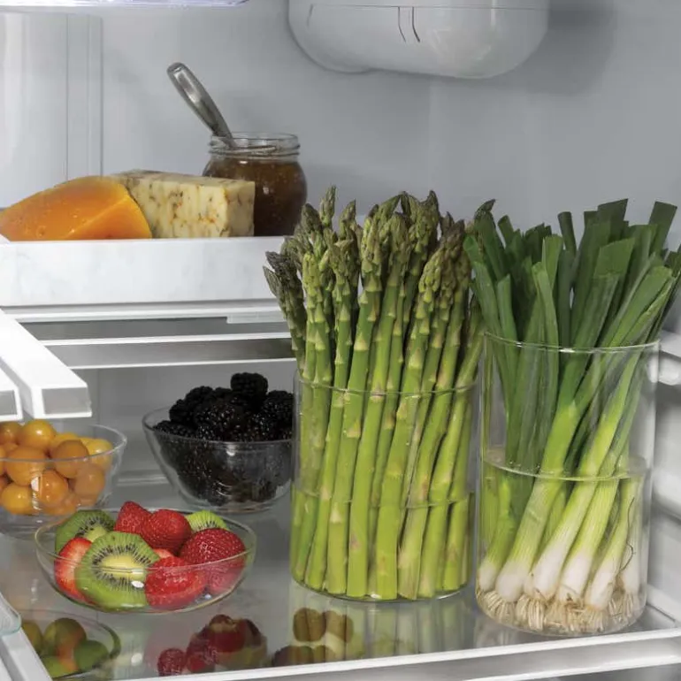 CAFE 18.6 Cu Ft 33 In Refrigerator Stainless Steel Bottom Freezer, French door - CWE19SP2NS1