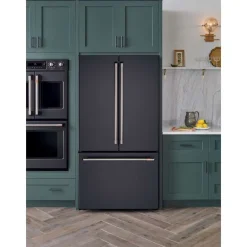 CAFE 23.1 Cu Ft 36 In Refrigerator Black Bottom Freezer, French door - CWE23SP3MD1