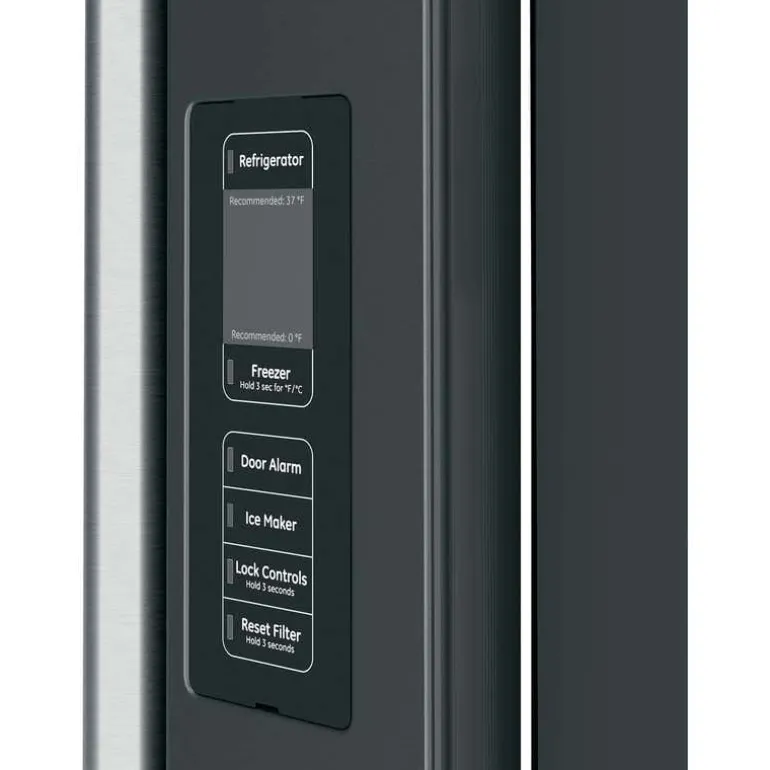CAFE 23.1 Cu Ft 36 In Refrigerator Black Bottom Freezer, French door - CWE23SP3MD1