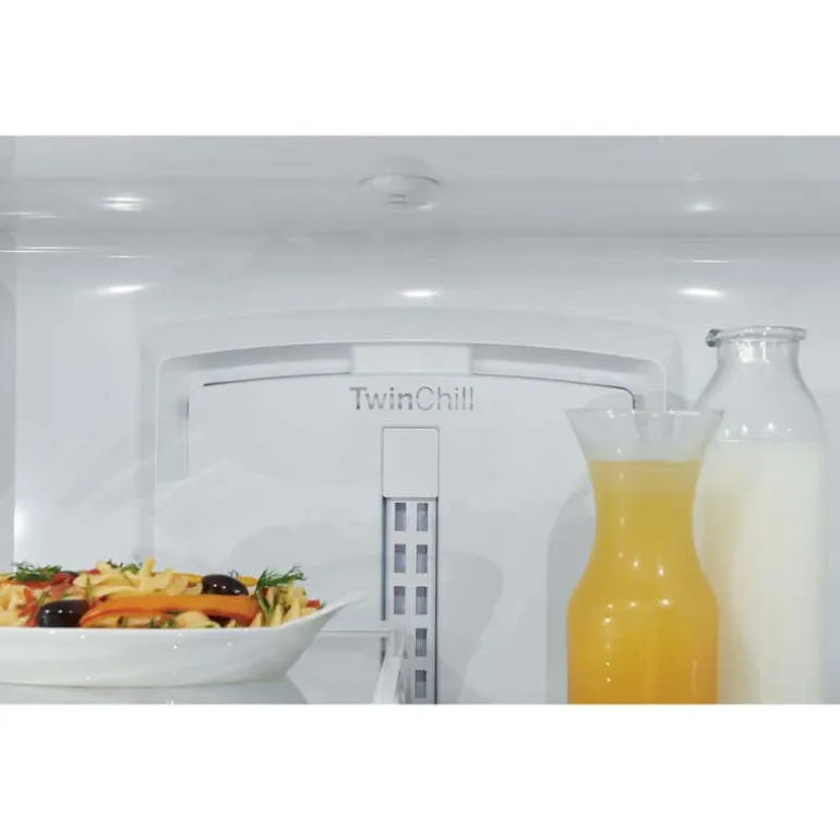 CAFE 23.1 Cu Ft 36 In Refrigerator Black Bottom Freezer, French door - CWE23SP3MD1