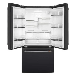 CAFE 18.6 Cu Ft 33 In Refrigerator Black Bottom Freezer, French door - CWE19SP3ND1