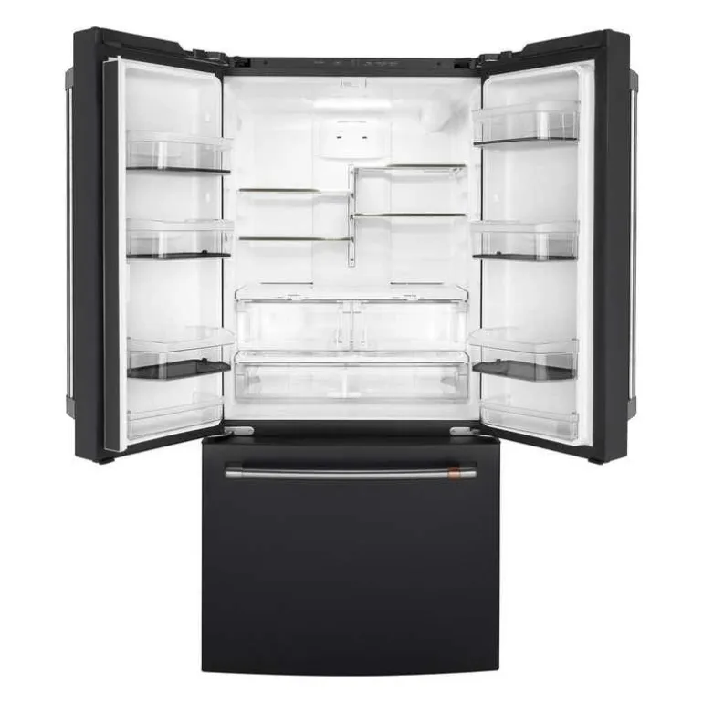 CAFE 18.6 Cu Ft 33 In Refrigerator Black Bottom Freezer, French door - CWE19SP3ND1